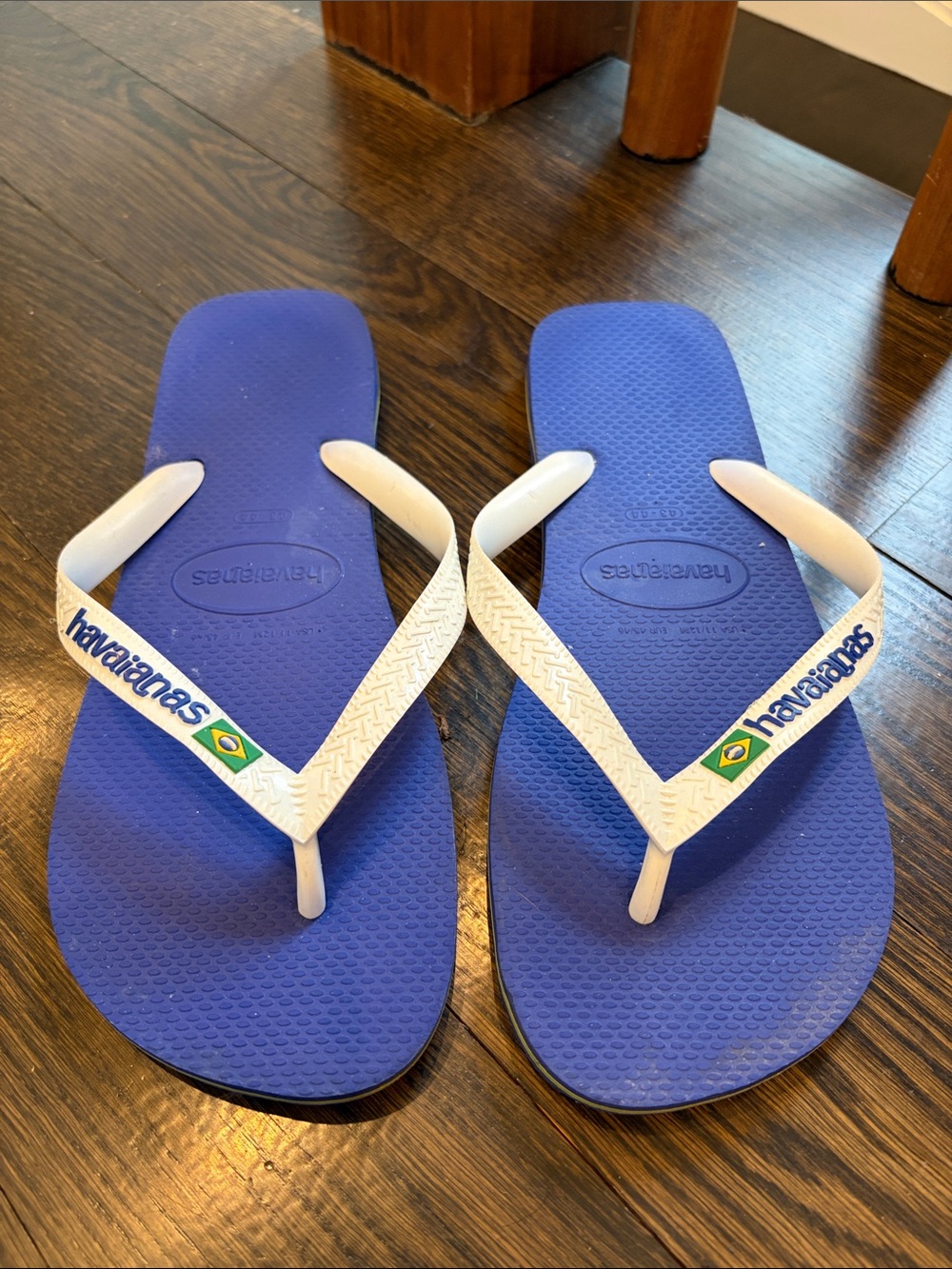 Havaianas Royal Blue Flip Flops with White Straps